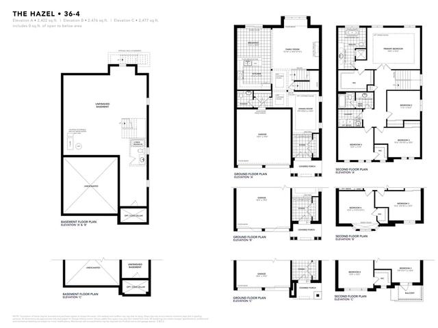 36' Hazel Elev. A,B,C