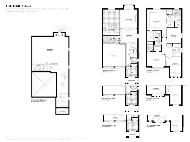 36' Oak Elev. A,B,C