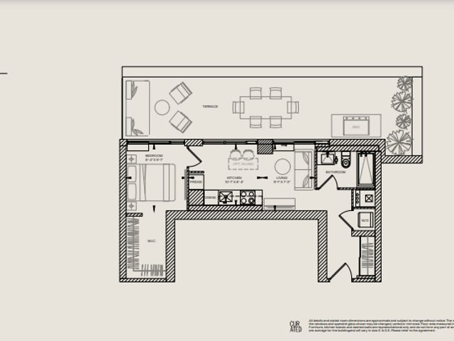 1BR 528 (Terrace)