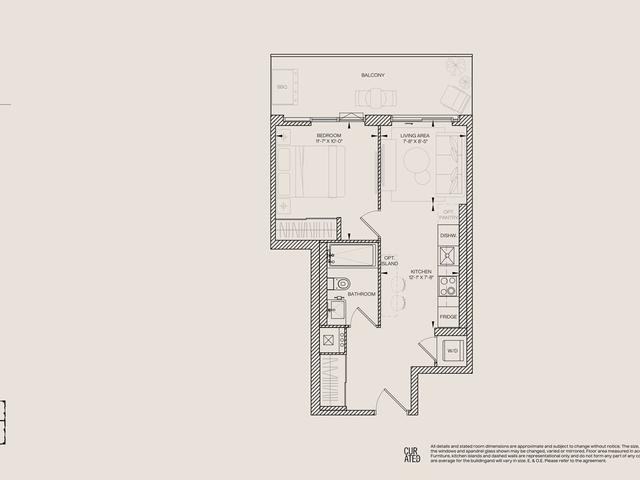 1BR 487(Balcony)