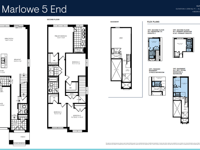 20' Marlowe End Elev A,B,C