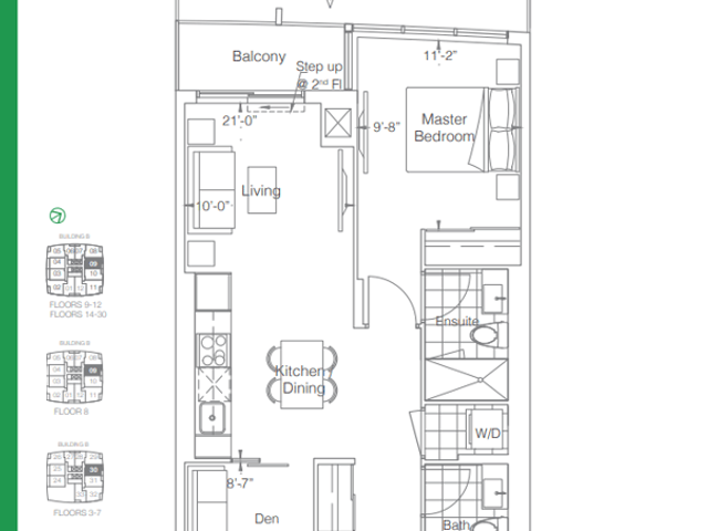 1P+D (Building B)