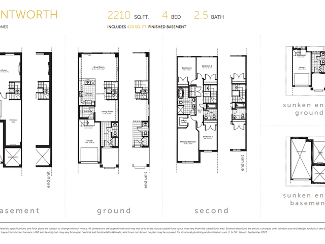 Wentworth (Four bed) - (Middle Unit)