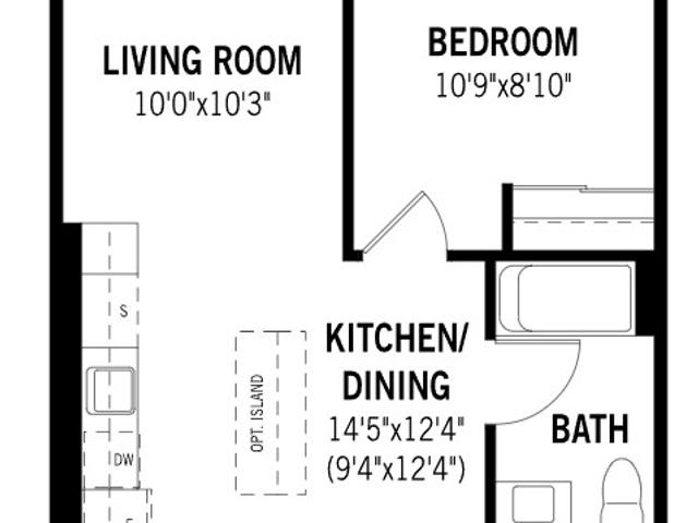 1 Bed Den 1B