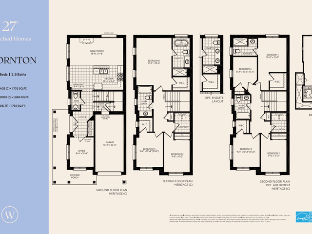27' Thornton Corner (OPT. 4 Bed) - C,D,F