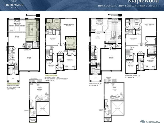 36' Maplewood Elev. A,B,C