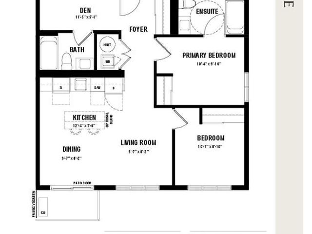 2 Bed + Den 2D