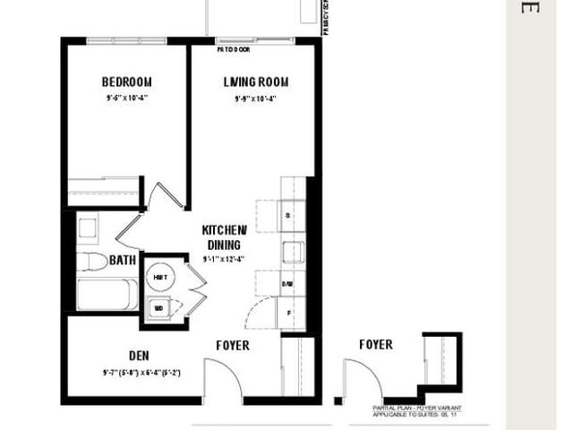 1 Bed + Den 1A