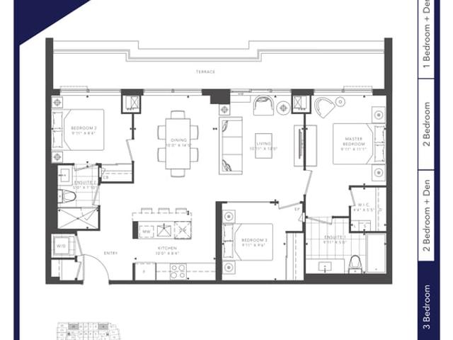 N325 - 2BD3-U1-T North Tower