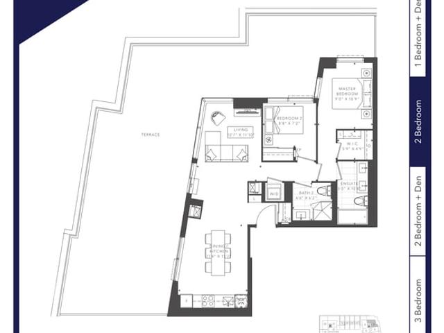 S707 - 2BD-Q-T South Tower