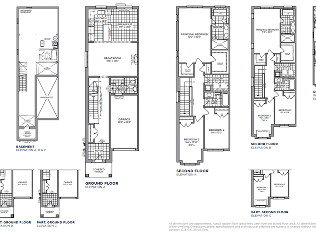 20' The Rose (End) Elev. A,B,C